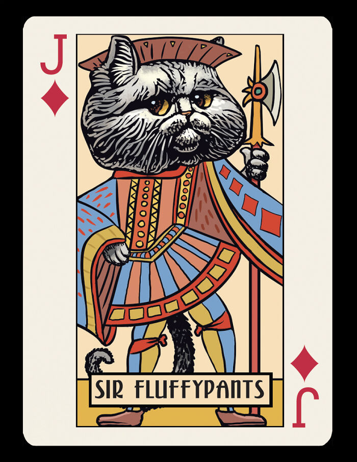 Chet Phillips Brings Feline And Canine Celebrities To Life In Unique Playing Card Decks (25 Pics)-Interview