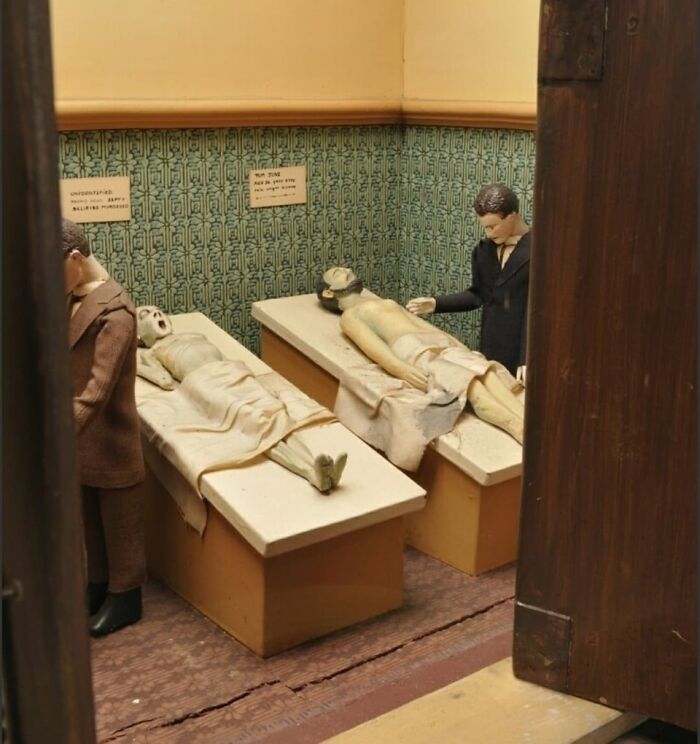 Macabre Coin-Operated Automaton Of A Mortuary, Made Around 1900 In Blackpool