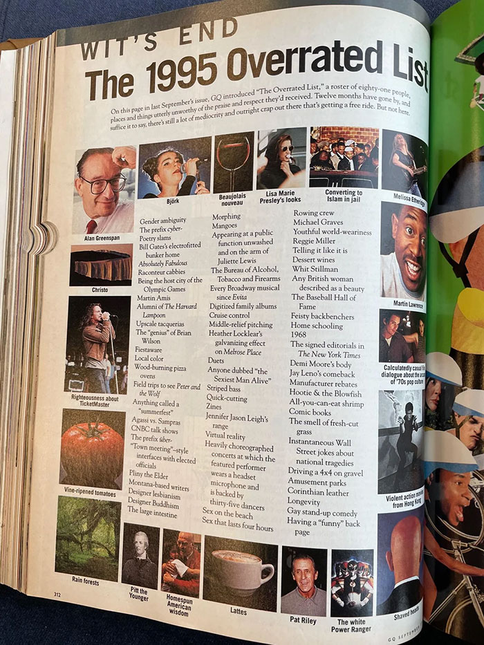 GQ&rsquo;s 1995 List Of &ldquo;Overrated&rdquo; Pop Culture Is Hilariously Roasted 30 Years Later