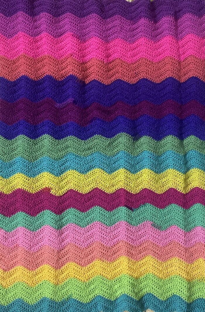 Rainbow Ripple Blanket