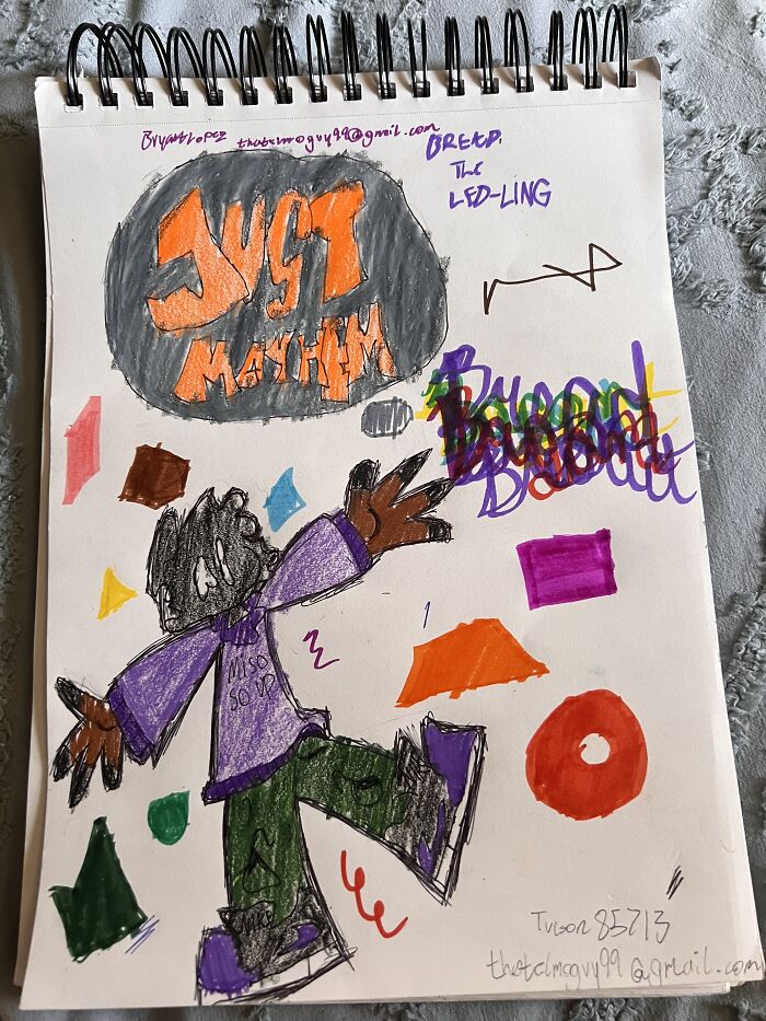 The Main Character And Mascot To My Company, Just Mayhem Comics (Trademark And Service Mark). Their Name Is Bread. He Is Made Of Lead. A LED-Ling, If You Please