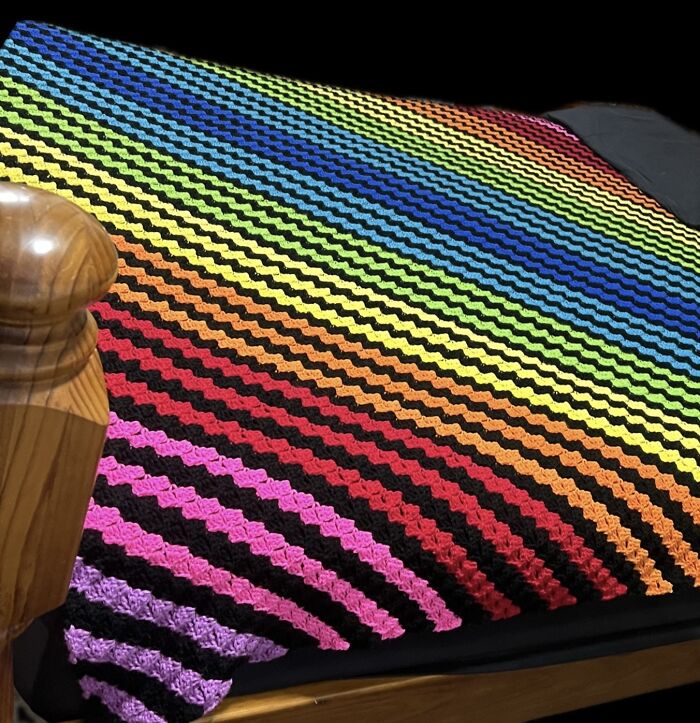 Rainbow C2c Blanket