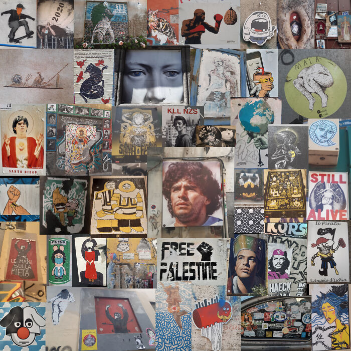 A Collage Ihave Done After Visiting Napoli, Italy. I Took All The Pictures From The Street And One From Pompeii ^^