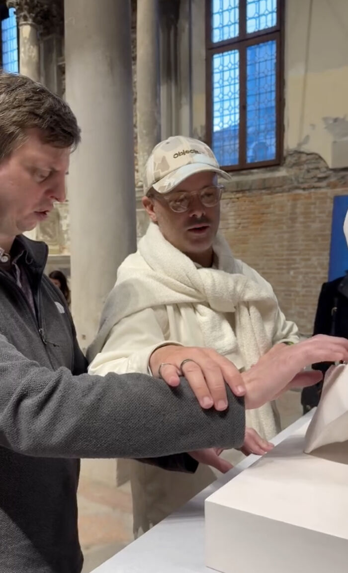 Artist Gives His Completely Blind Friend A Personal Tactile Tour Of His Venice Exhibition