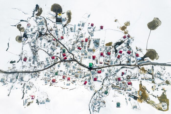 “Village Under Snow” By Hüseyin Karahan (Turkey)