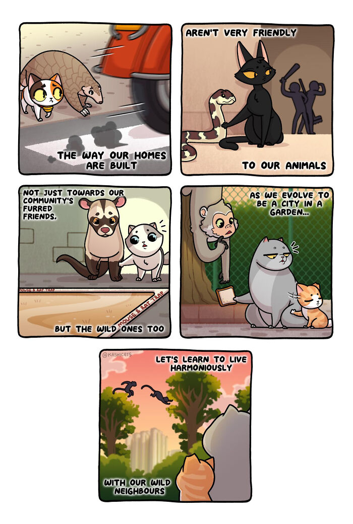 This Artist Shows Her Daily Life With Cats In An Adorable Way