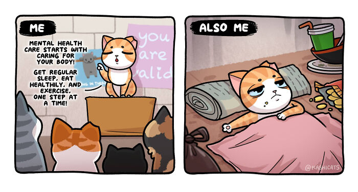 This Artist Shows Her Daily Life With Cats In An Adorable Way