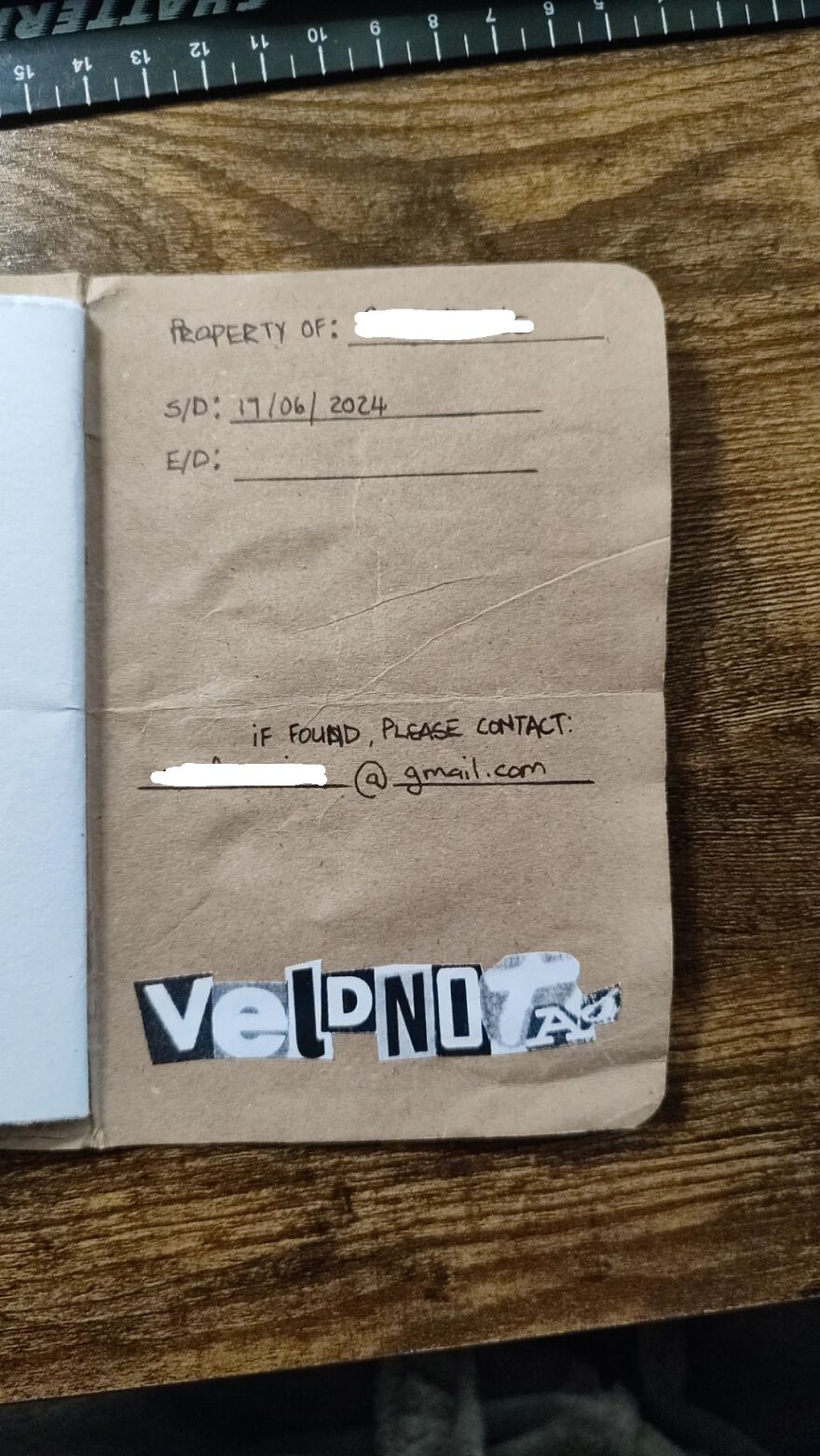 Inside Back Cover Of #1