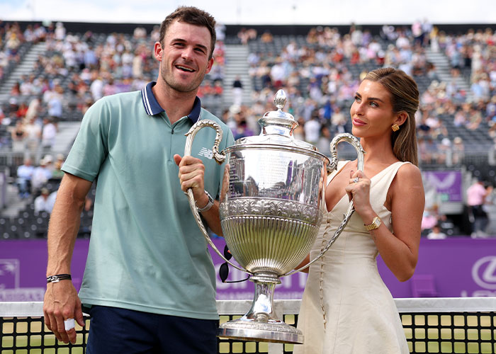 Pro Tennis Player&rsquo;s Influencer Girlfriend Sparks Outrage With &ldquo;Creepy&rdquo; Post-Match Trophy Photo