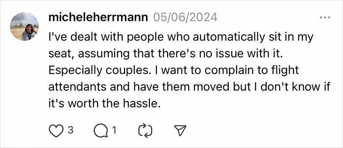 Guy Throws A Tantrum When Woman Refuses To Let Him Sit In Her Aisle Seat