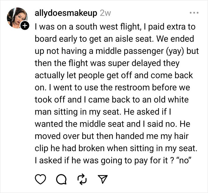 Guy Throws A Tantrum When Woman Refuses To Let Him Sit In Her Aisle Seat