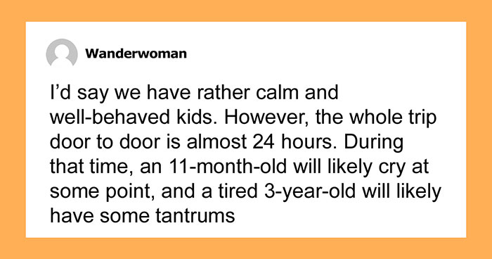 Hey Pandas, AITA For Bringing Kids On A Long Flight To Make My Mother’s Dream Trip A Reality?