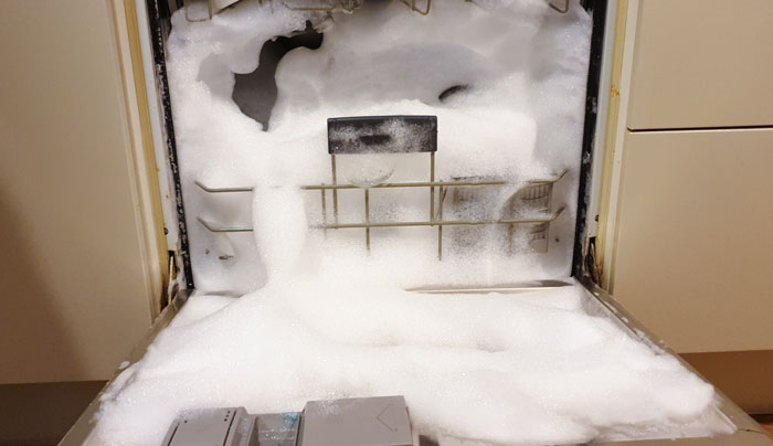 Out Of Dishwasher Detergent. Coworker Decided To Use Dish Soap