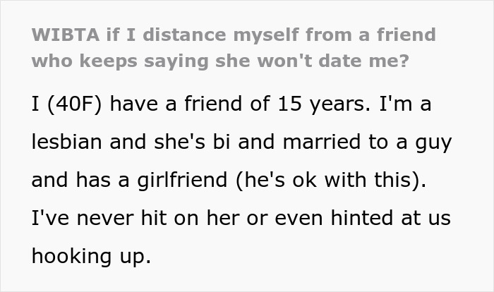 Lesbian Woman Is Sick Of Bi Friend&rsquo;s Comments About Her Being In Love With Her, Discussion Ensues
