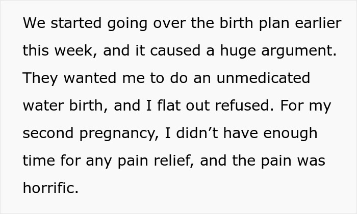 &ldquo;AITA For Telling My BIL And His Wife That I Don&rsquo;t Want To Follow Their Birth Plan?&rdquo;