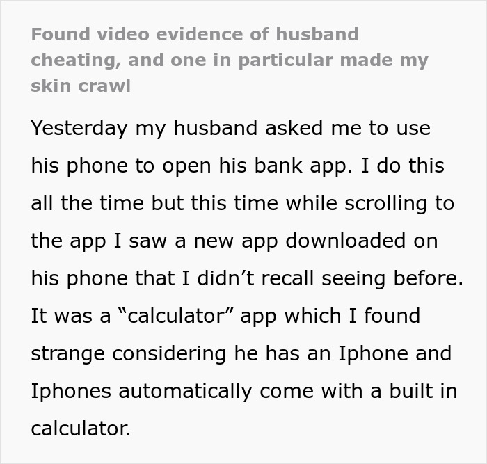 Secret Calculator App On Husband&rsquo;s Phone Leads Wife Down Rabbit Hole Of His 7-Month Long Affair