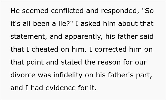 &ldquo;AITA Because I Told My Ex-Husband&rsquo;s Son The Truth About Why We Divorced&rdquo;