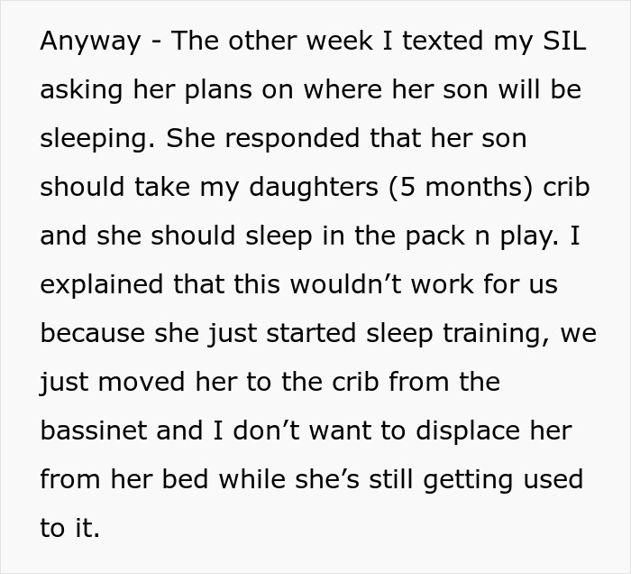Family Visit Goes Wrong When SIL Demands 5-Month-Old Baby&rsquo;s Crib For Her Own Son, Mom Refuses