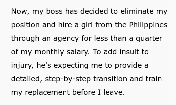 Boss Decides To Replace Employee To Save Money, Expects Her To Train New Hire
