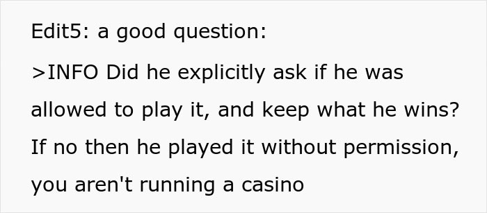 &ldquo;AITA For Telling A Friend&rsquo;s Friend He Couldn&rsquo;t Keep The &lsquo;Jackpot&rsquo; He Hit On My Slot Machine?&rdquo;
