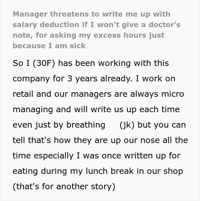 Company Forced To Pay Employee For 120 Overtime Hours After Manager Demands To See Doctor&rsquo;s Note