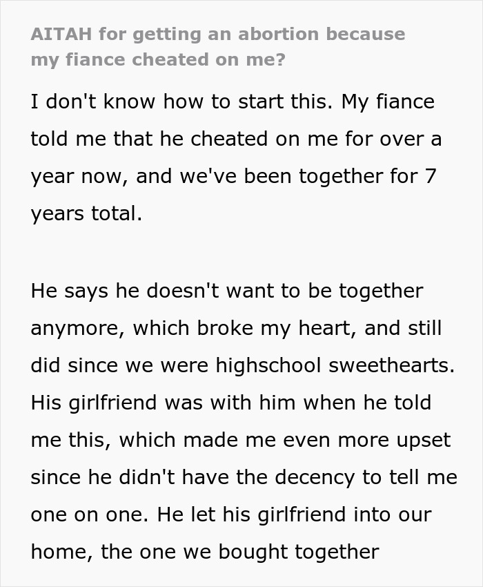 Woman Terminates Pregnancy After Fianc&eacute; Cheats, He Is Absolutely Stunned That She Would Dare To