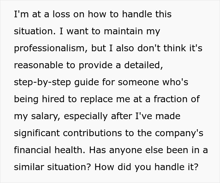 Boss Decides To Replace Employee To Save Money, Expects Her To Train New Hire