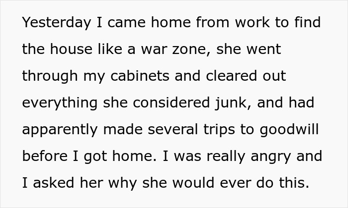 Mom Is Kicked Out Of Her Son&rsquo;s Home After Taking It Upon Herself To Donate His Wife's Things