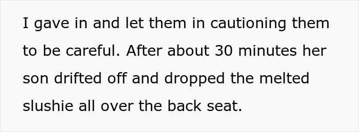 "AITA For Giving The Silent Treatment After My GF's Son Spilled In My Car?"