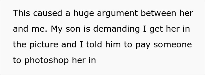 DIL Misses Being In Family Pic While In Bathroom, Husband Doesn't Speak Up Despite Mom Asking Twice