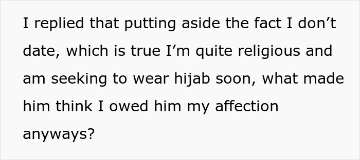 Woman Accused Of Not Telling Coworker Of Her Religion And "Leading Him On" Woman Accused Of Not Telling Coworker Of Her Religion And "Leading Him On"
