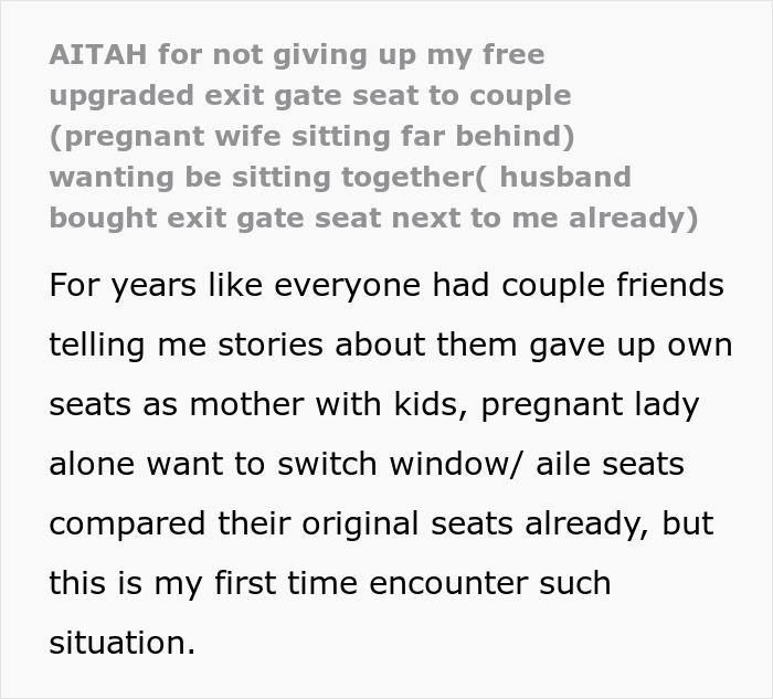 “His Face Sunk”: Woman Claps Back At A Man For Asking Her To Switch Seats With His Pregnant Wife “His Face Sunk”: Woman Claps Back At A Man For Asking Her To Switch Seats With His Pregnant Wife