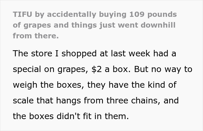 60YO Lady Gets Senior Discount, Buys 109 Pounds of Grapes For $8, Upset When Wine-Making Goes South