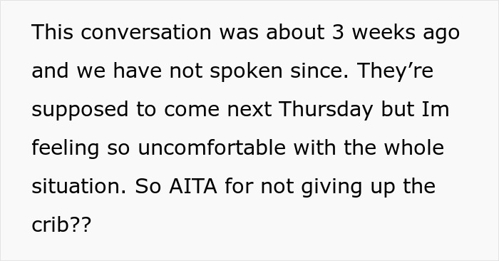 Family Visit Goes Wrong When SIL Demands 5-Month-Old Baby&rsquo;s Crib For Her Own Son, Mom Refuses