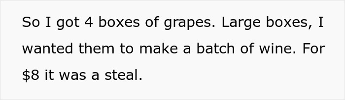 60YO Lady Gets Senior Discount, Buys 109 Pounds of Grapes For $8, Upset When Wine-Making Goes South