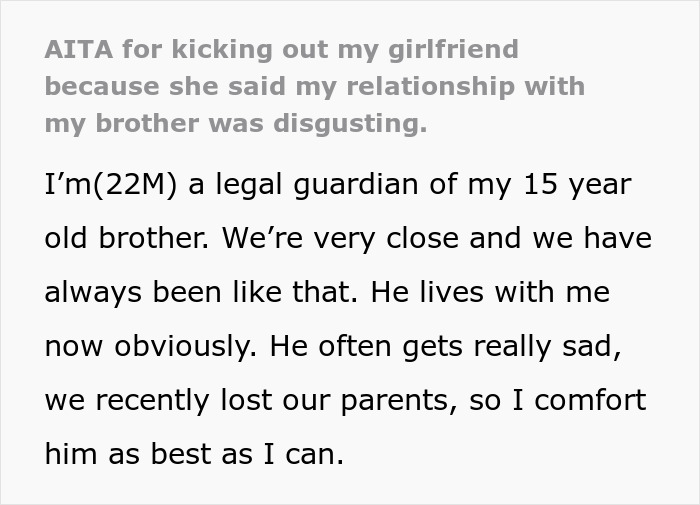 Man Forces His GF Out Of His Home After She Makes His Little Brother Cry And Dumps Her