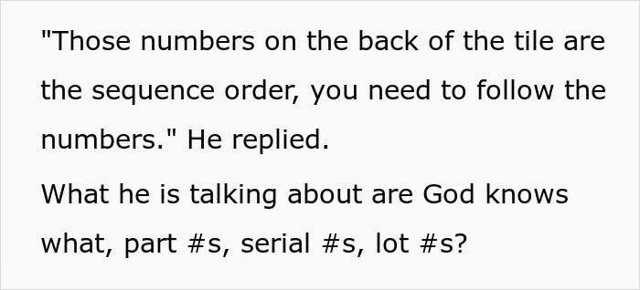 “He Says I’m Doing It Wrong”: Flooring Expert Maliciously Complies With Delulu Client “He Says I’m Doing It Wrong”: Flooring Expert Maliciously Complies With Delulu Client