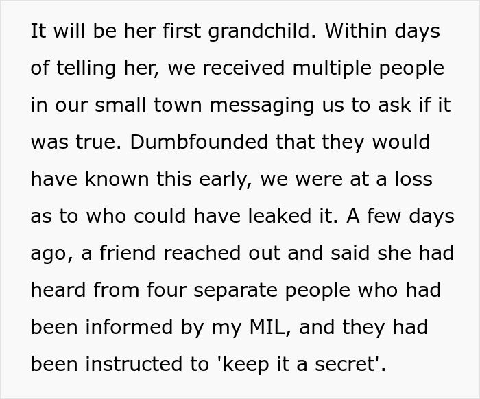 MIL Oversteps Boundaries, Exposes Couple’s Pregnancy Just 7 Weeks In MIL Oversteps Boundaries, Exposes Couple’s Pregnancy Just 7 Weeks In