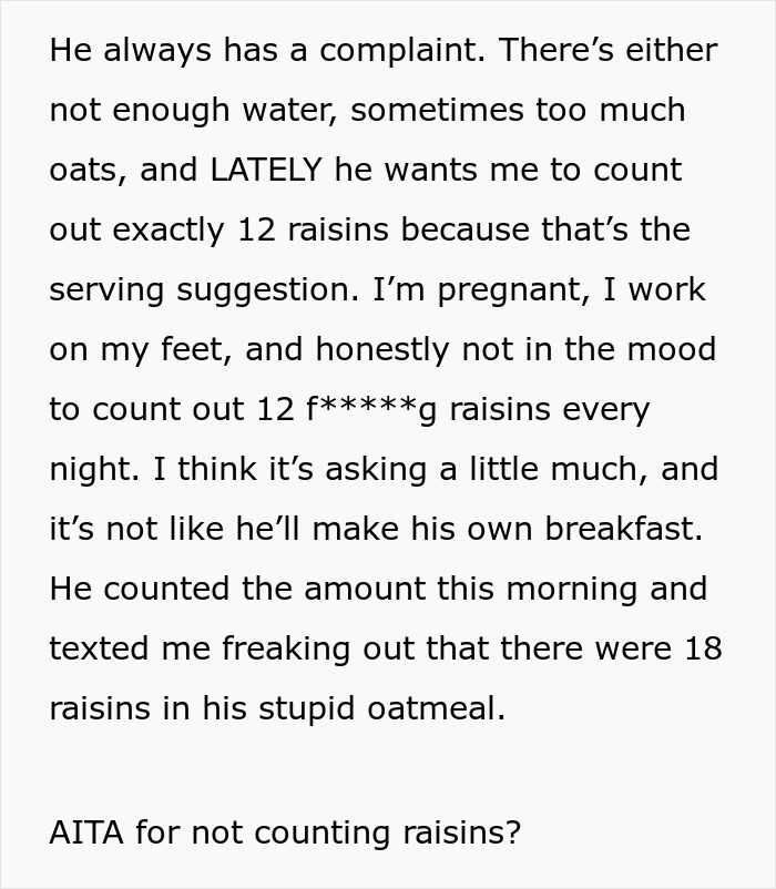 Husband Berates Wife Over Raisin Count In Oatmeal, Raises Online Outrage