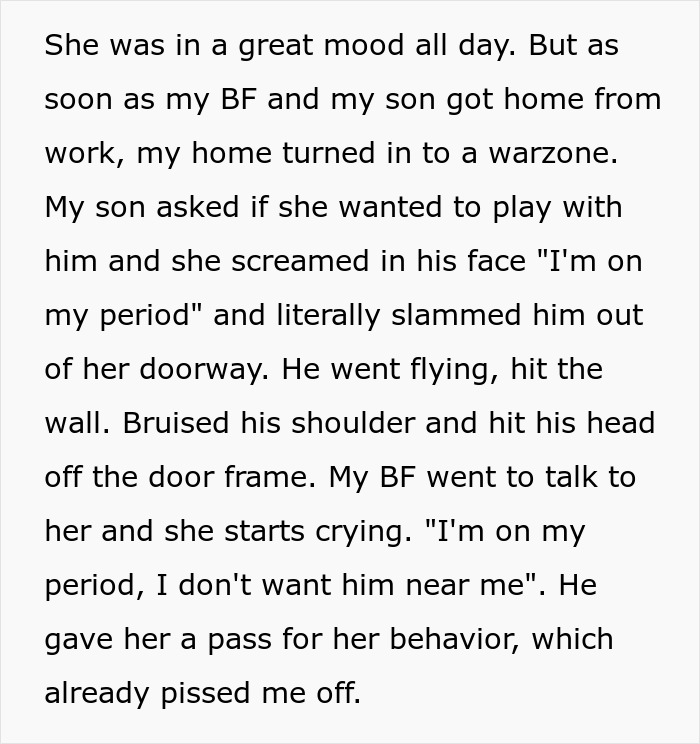 Woman Is Shocked By BF&rsquo;s Daughter&rsquo;s Extreme Behavior On Her Period, Ends Relationship Over The Drama