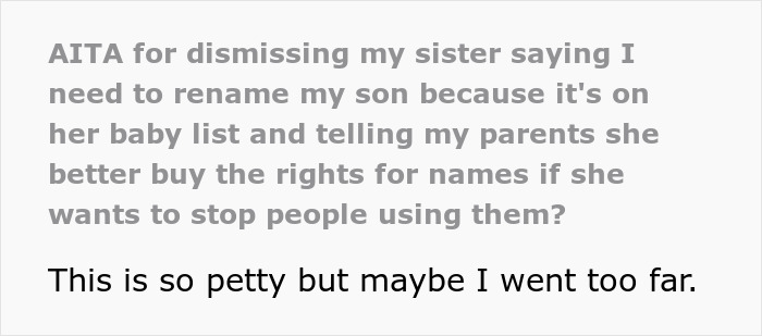 Parents Instruct New Mom To Rename Baby As His Name Is On Her Single &ldquo;Golden Child&rdquo; Sister&rsquo;s List