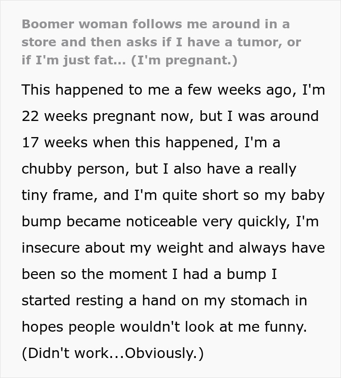 "Do You Have A Stomach Tumor, Or Are You Just Fat?": Karen Attacks Pregnant Woman In Store "Do You Have A Stomach Tumor, Or Are You Just Fat?": Karen Attacks Pregnant Woman In Store
