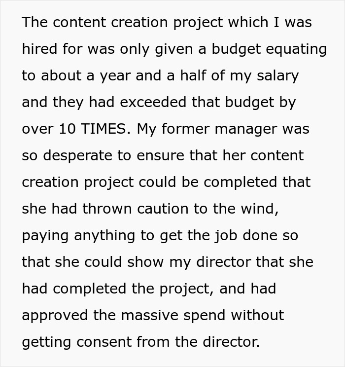 “Fired From My Job, But Received A Year’s Worth Of Pay And Got My Boss Fired” “Fired From My Job, But Received A Year’s Worth Of Pay And Got My Boss Fired”