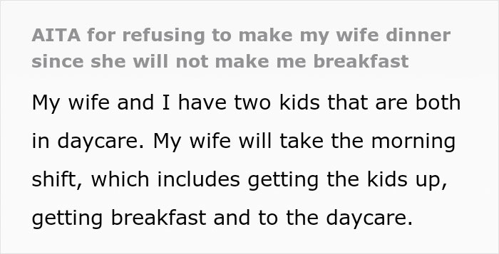 Man Punishes Wife For Not Making Him Breakfast, Receives A Reality Check Man Punishes Wife For Not Making Him Breakfast, Receives A Reality Check
