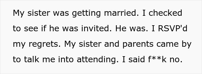 Man Avoids Sister's Wedding Because Of Horrible Brother, She Bribes Him With $2000, It Doesn't Work Man Avoids Sister's Wedding Because Of Horrible Brother, She Bribes Him With $2000, It Doesn't Work