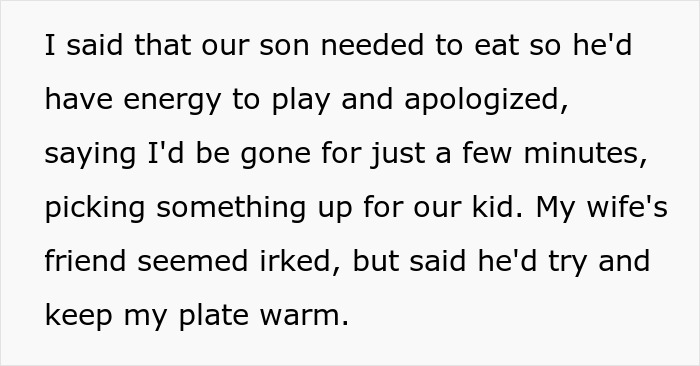 &ldquo;[Am I The Jerk] For Leaving Dinner To Get My Son McDonald's, Even Though Food Was Served?&rdquo;