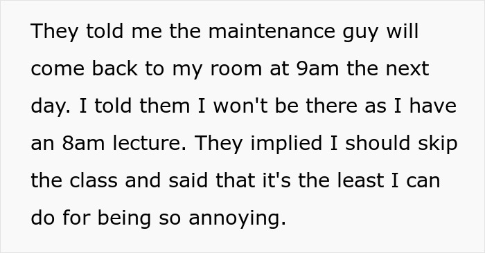 Student Doesn&rsquo;t Answer Maintenance Guy Who Came At 6 AM To Her Dorm, Gets Called Out