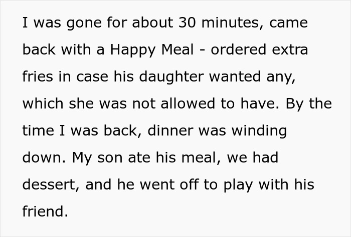 &ldquo;[Am I The Jerk] For Leaving Dinner To Get My Son McDonald's, Even Though Food Was Served?&rdquo;