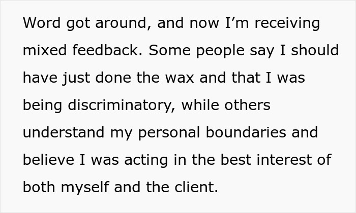 "Am I The Jerk For Refusing To Wax A Trans Woman Because I Didn't Want To Touch Male Genitalia?"