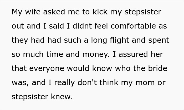 “Saw My Wife’s Face Drop”: Groom’s Stepsister Shows Up To Wedding Wearing White “Saw My Wife’s Face Drop”: Groom’s Stepsister Shows Up To Wedding Wearing White